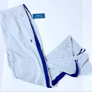 Polo Ralph Lauren Mens Interlock Track Pants Grey/ Navy.
